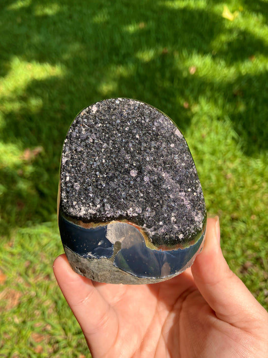 Black Amethyst Cut Base