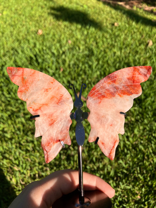Fire Quartz Butterfly