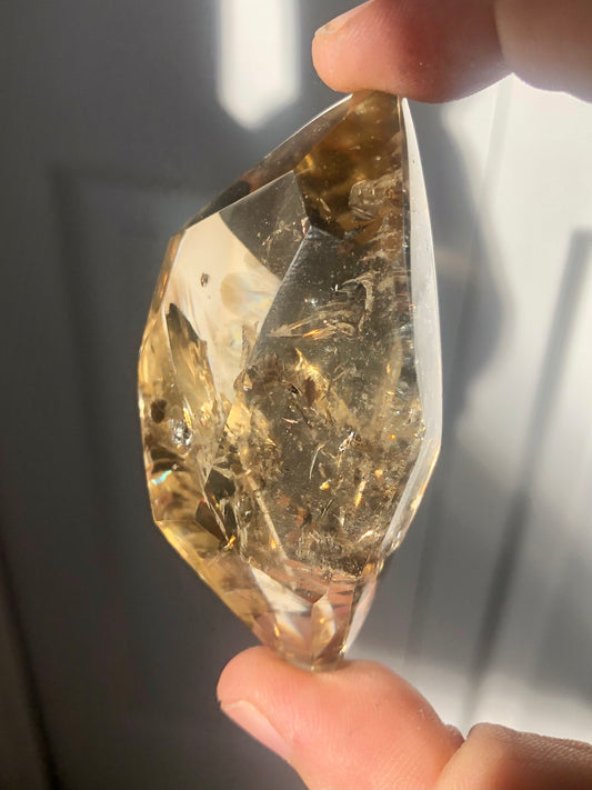 Smoky Quartz Freeform – 3” Small Cut with Rainbows