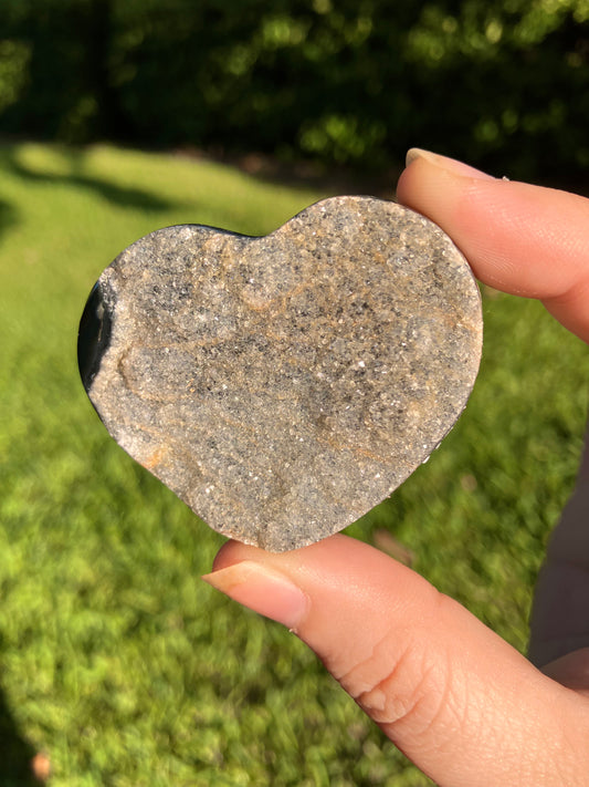 Agate Druzy Heart