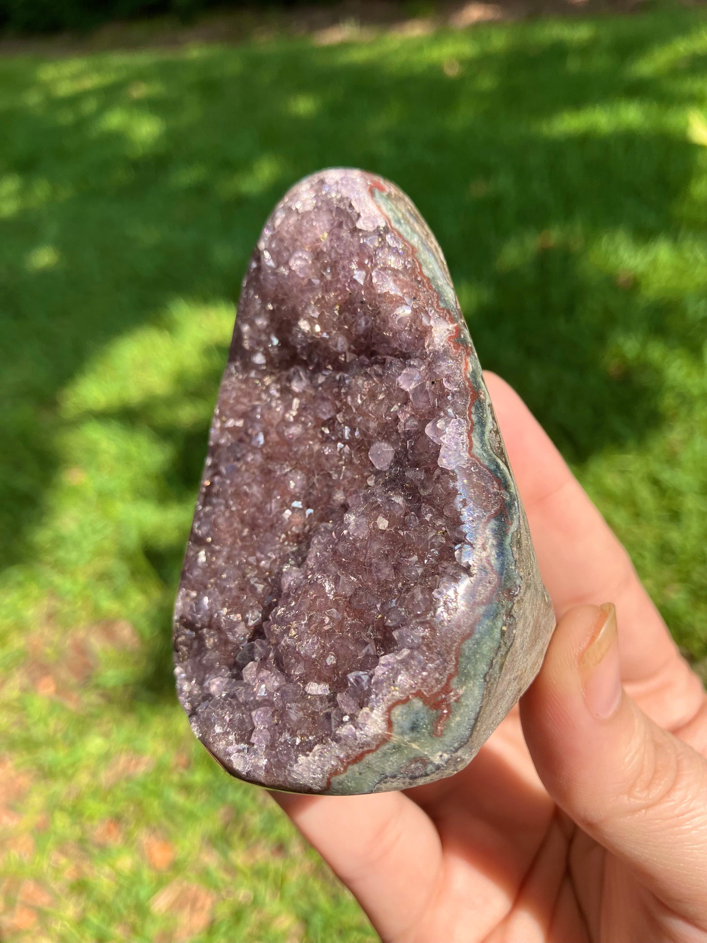 Rainbow Amethyst Cut Base