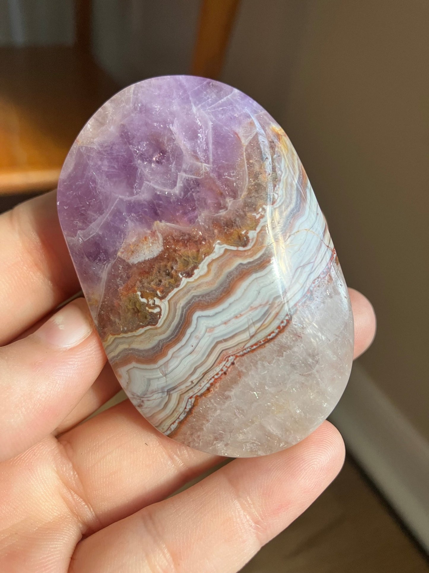 Amethyst & Crazy Lace Agate Palmstone