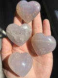 Blue Rose Quartz Hearts