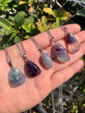 Fluorite Crystal Pendant Necklace