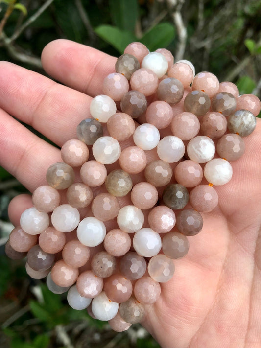 Mixed Moonstone Faceted 8mm Bracelet