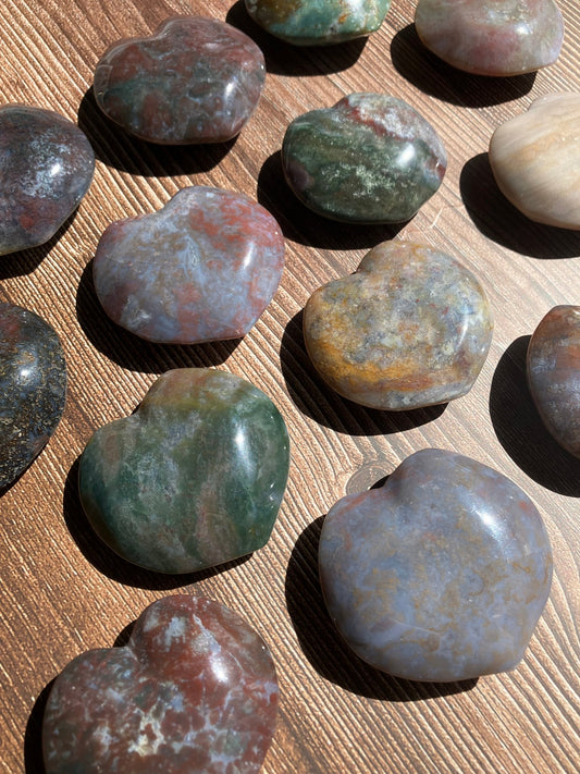 Ocean Jasper Funky Heart