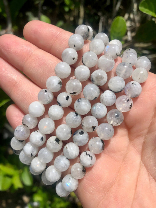 Rainbow Moonstone Flashy 8mm Bracelet