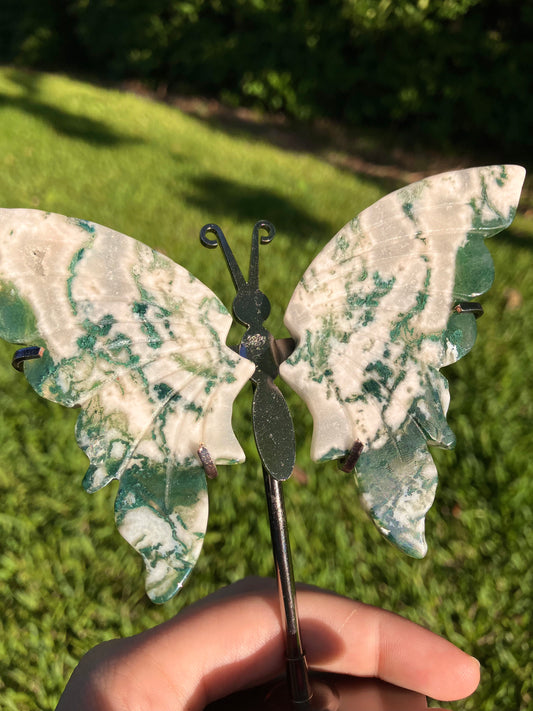 Moss Agate Butterfly