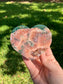 Pink Amethyst Heart on Stand
