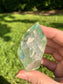 Green Fluorite Faceted Flame
