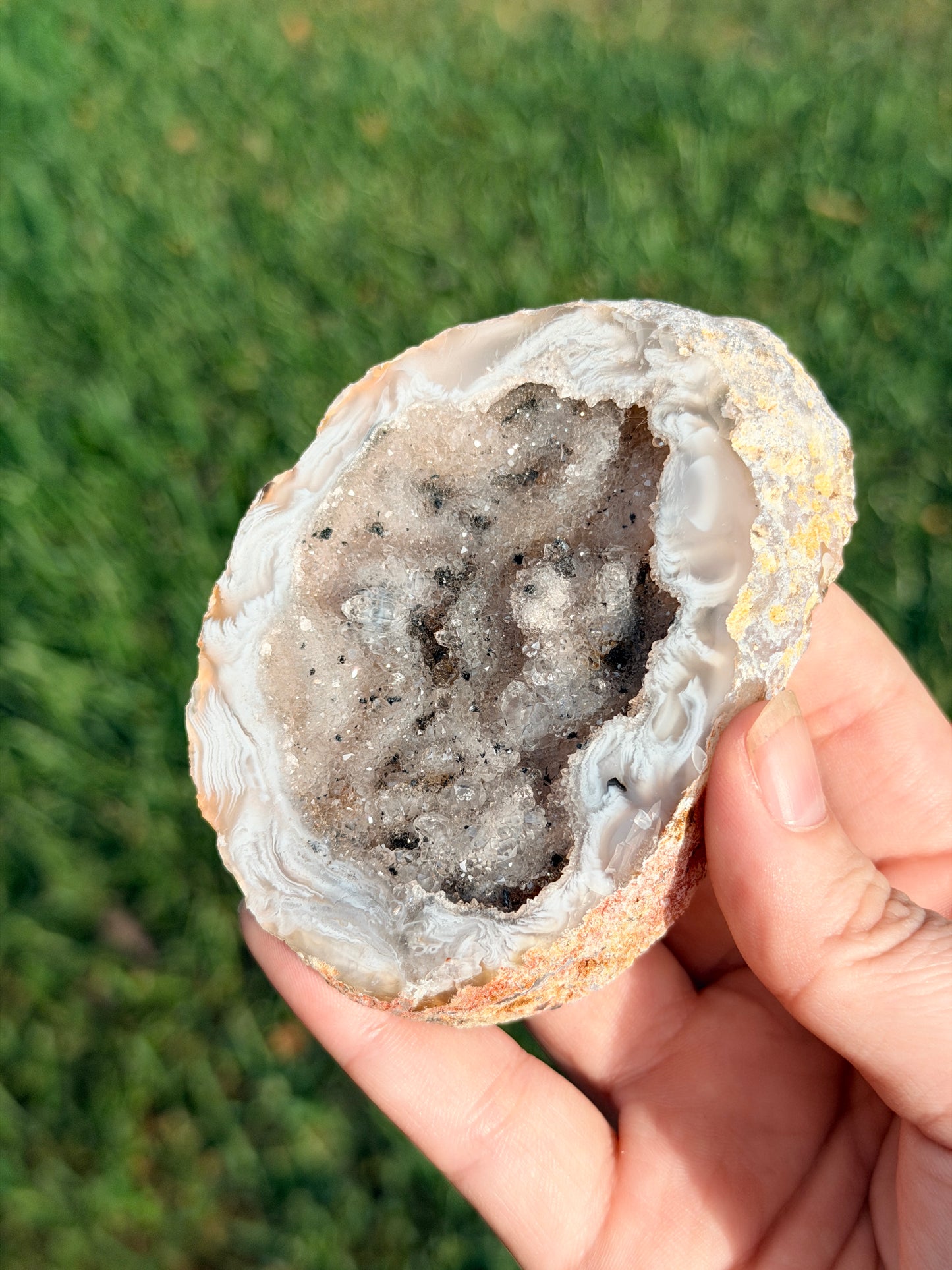 Druzy Agate Slice