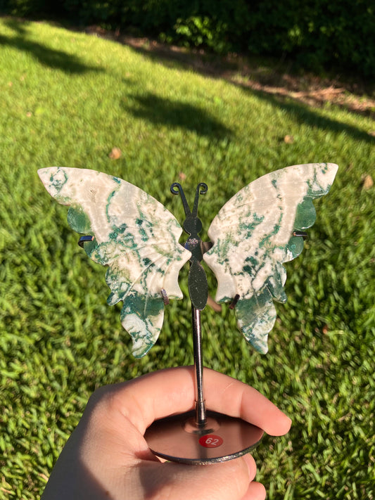 Moss Agate Butterfly