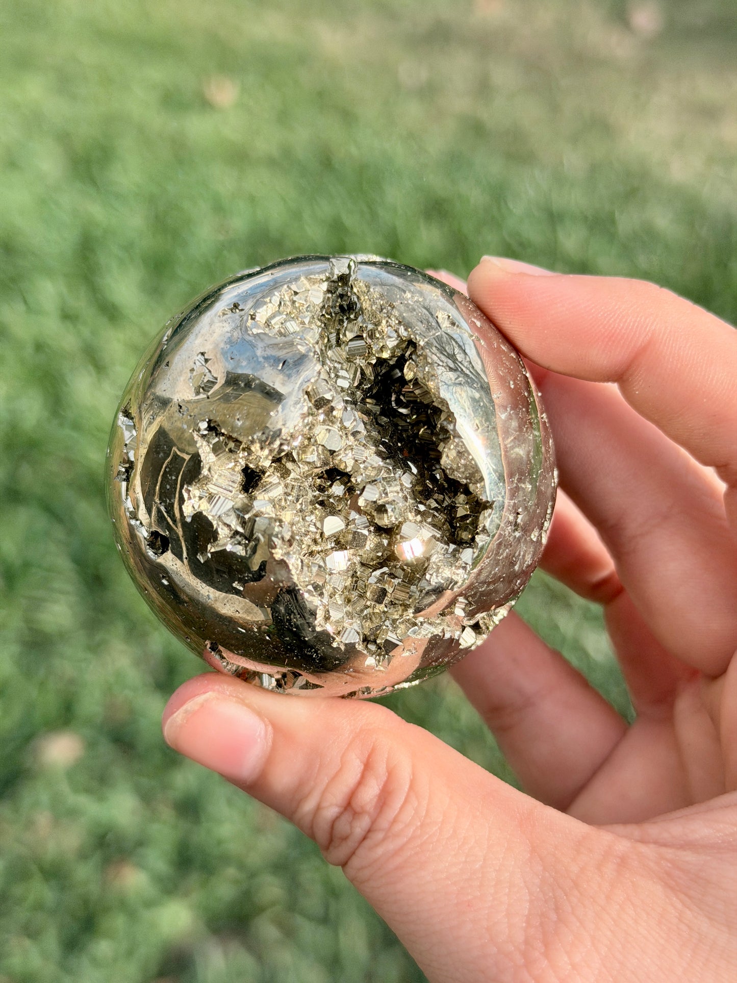 Pyrite Sphere – Intuitive Pick | Protection & Abundance Crystal
