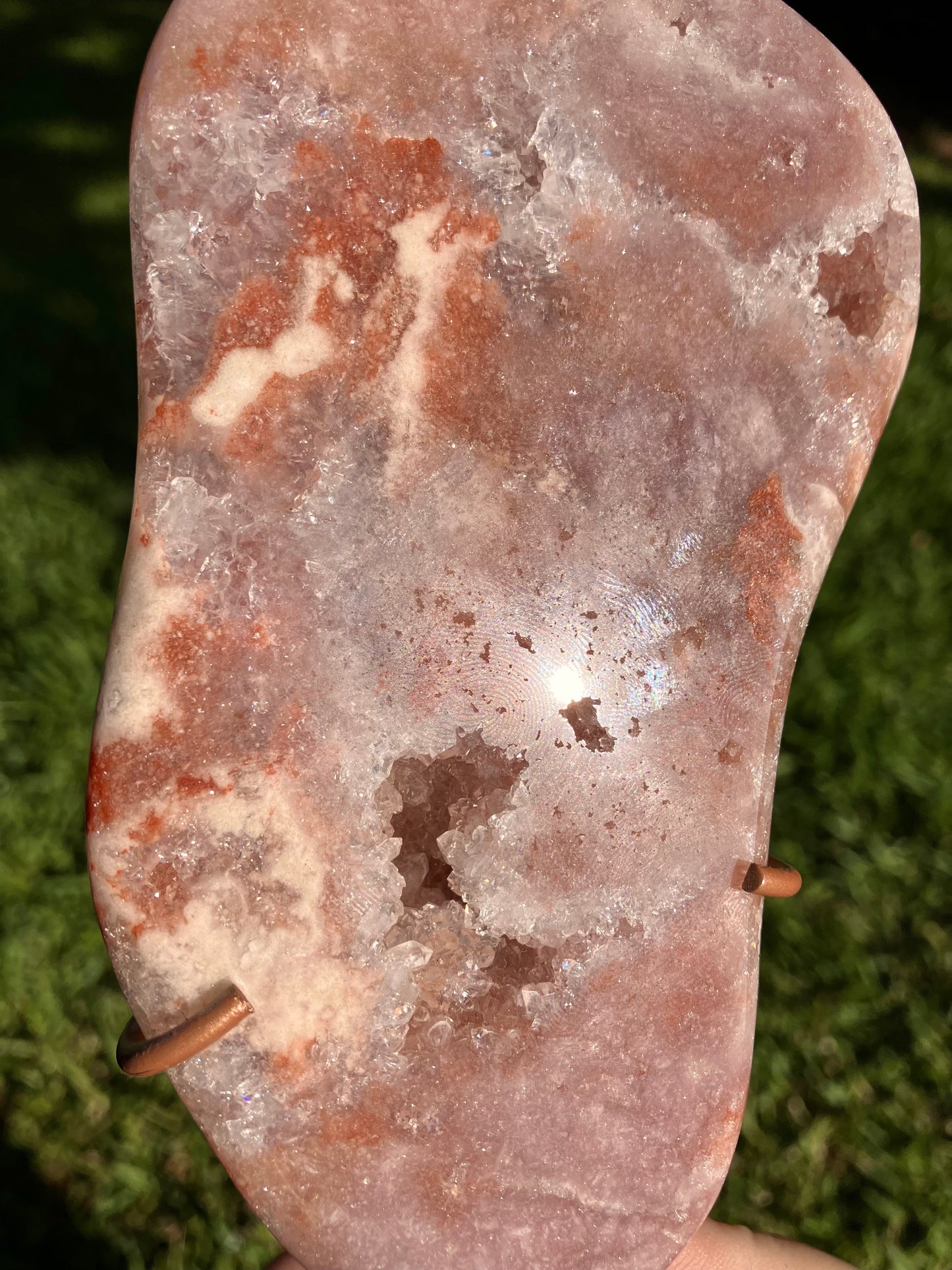 Pink Amethyst High Quality Slab on Stand
