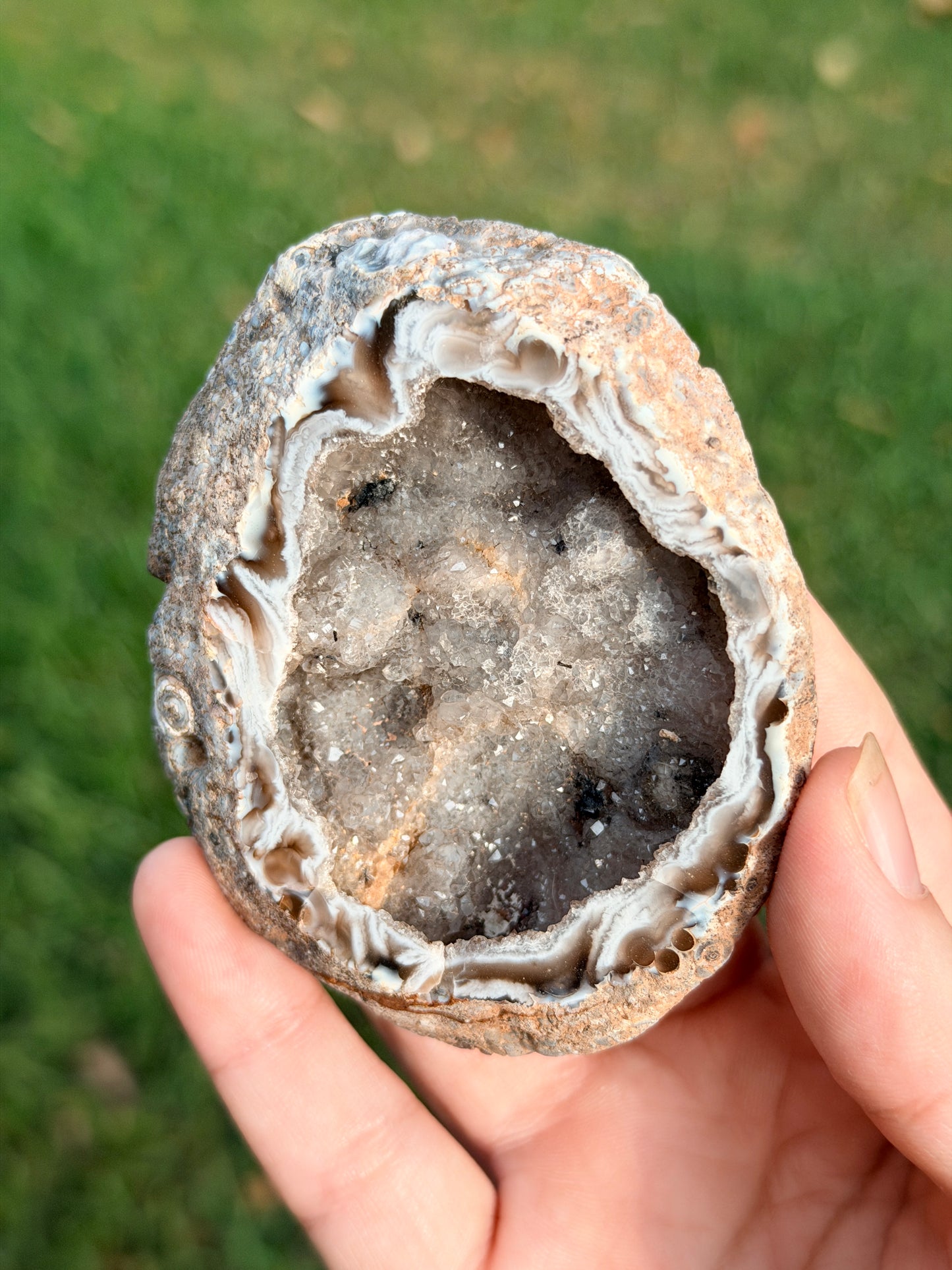 Druzy Agate Slice