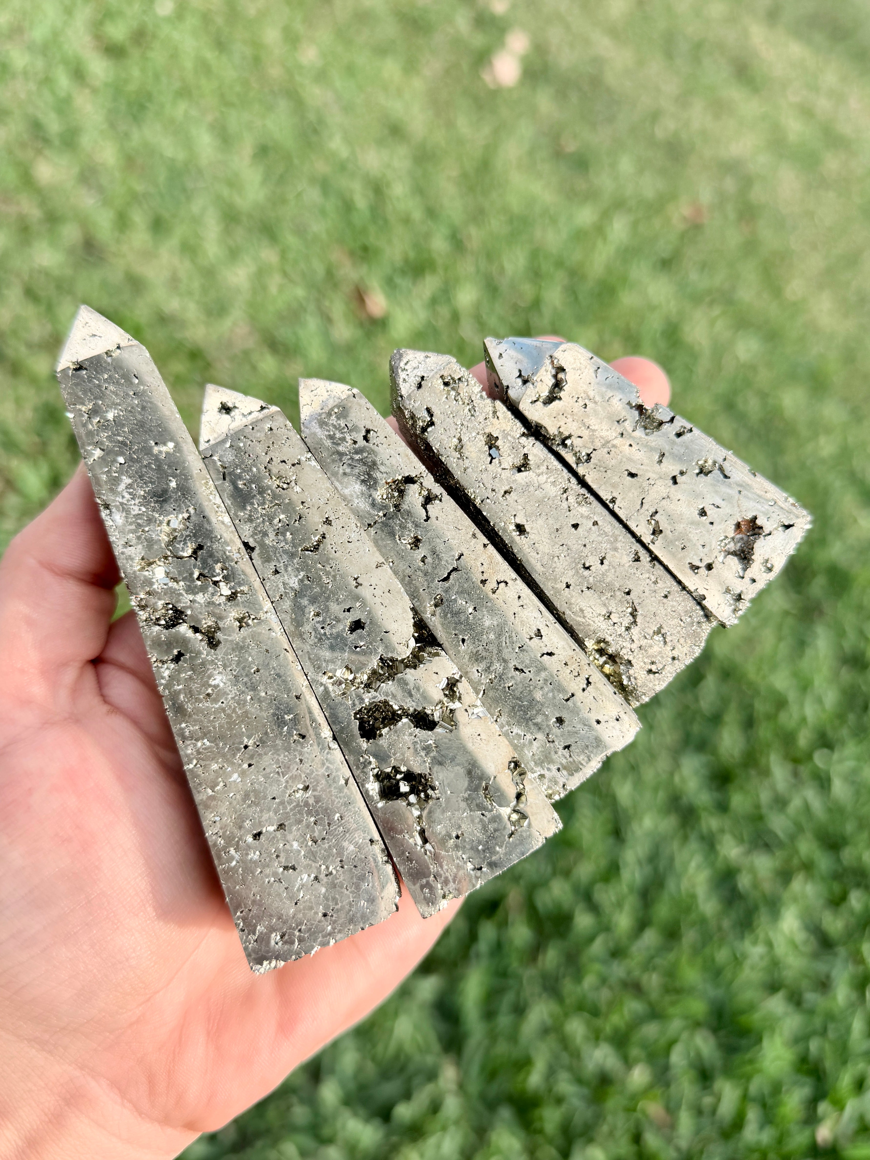 Pyrite Tower Crystal | Grounding Protection & Abundance – Emerald
