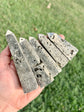 Pyrite Obelisk Tower – Intuitive Pick | Protection & Abundance Crystal