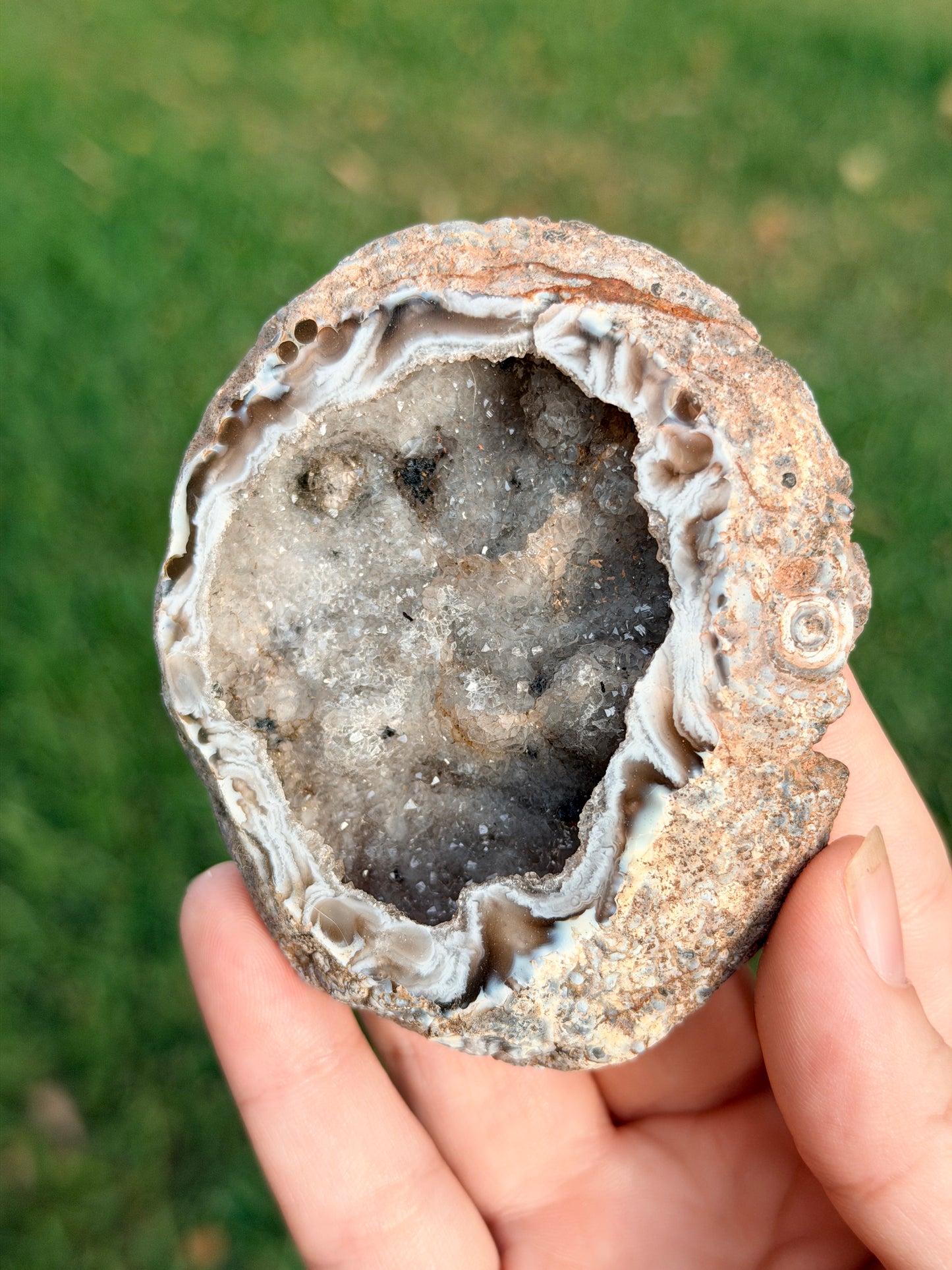 Druzy Agate Slice