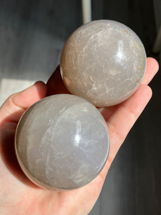 Blue Rose Quartz Spheres