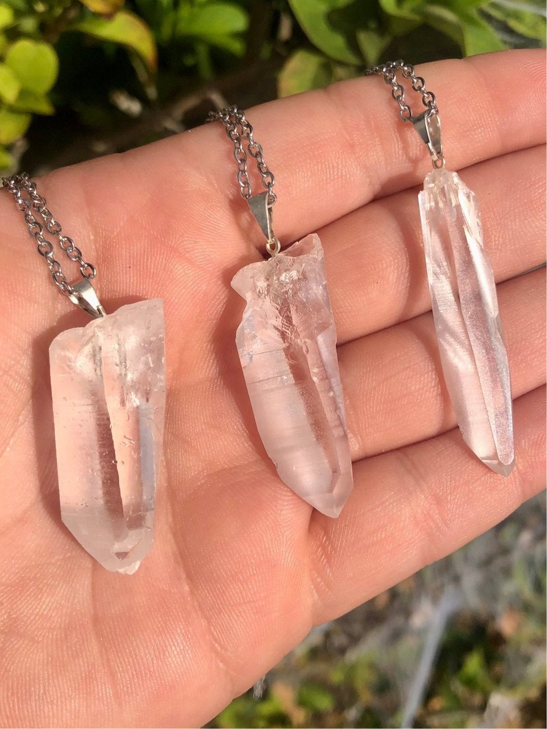 Clear Quartz Point Necklace