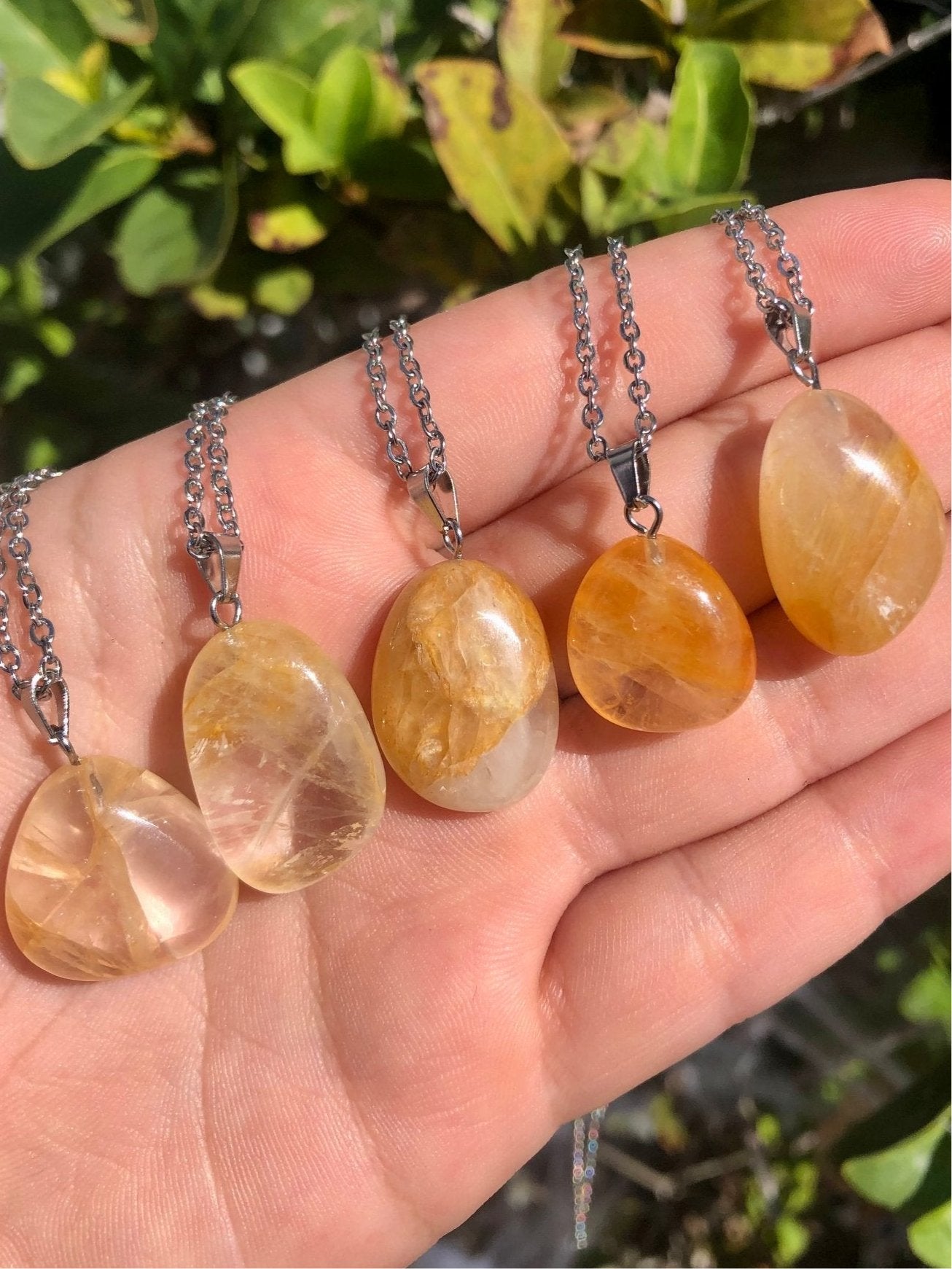 Golden Healer Crystal Pendant Necklace