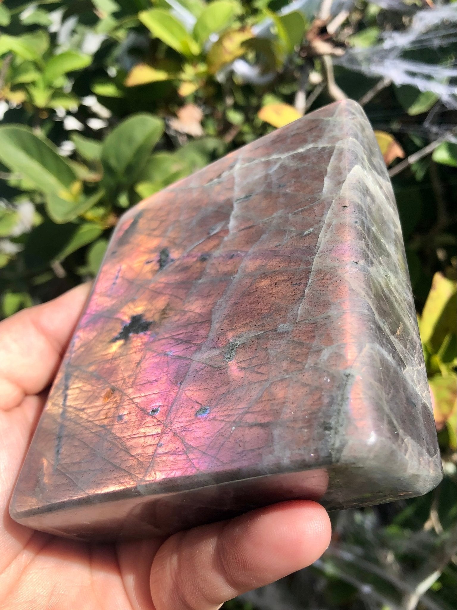 Labradorite - Orange & Purple Flash - Chunky Freeform