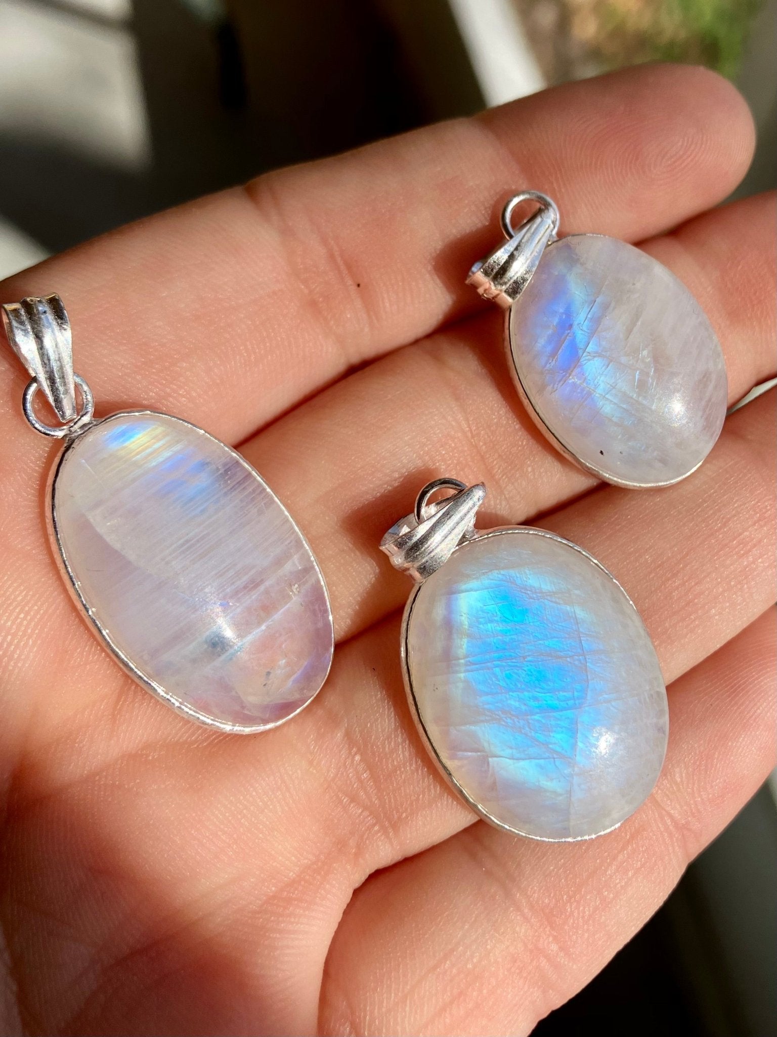 Moonstone Pendant – 1” Crystal Necklace (Pick Your Own)