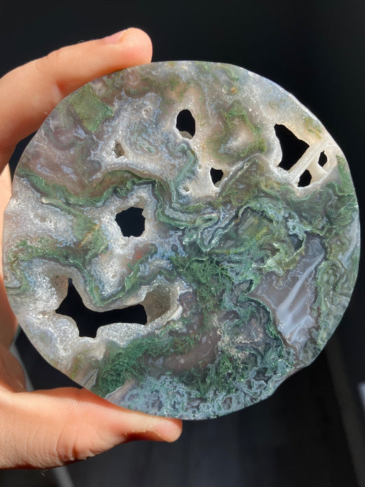 Moss Agate Disc