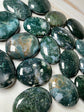 Moss Agate Palmstone – 2.25” Intuitive Pick
