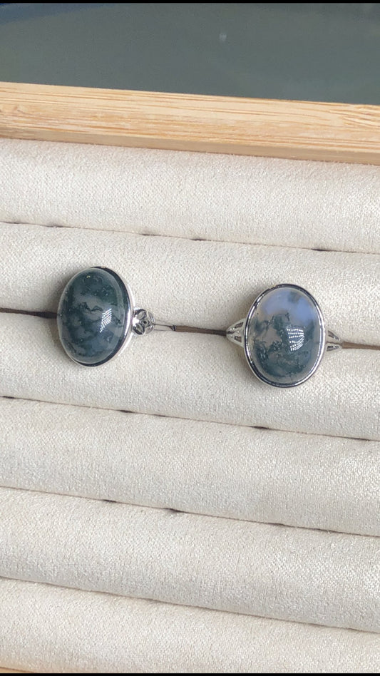Moss Agate Ring