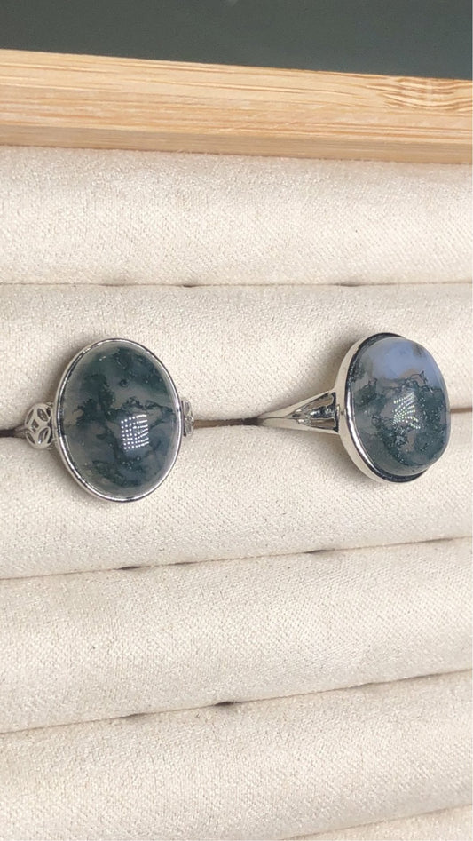 Moss Agate Ring