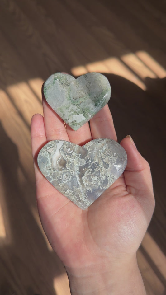 Moss Agate Heart