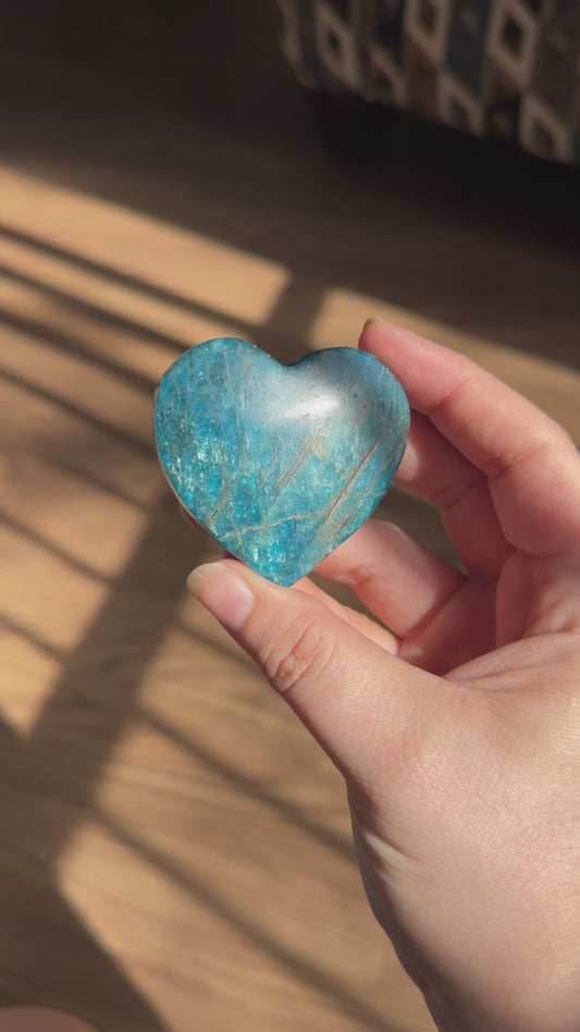 Blue Apatite Heart