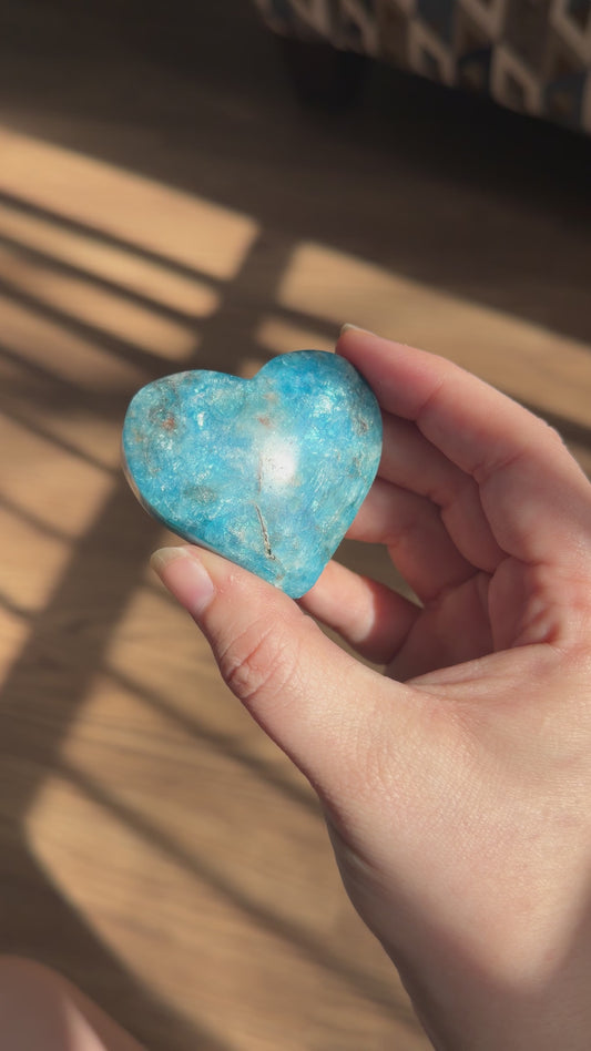Blue Apatite Heart