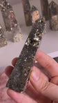 Pyrite Obelisk Tower – Intuitive Pick | Protection & Abundance Crystal