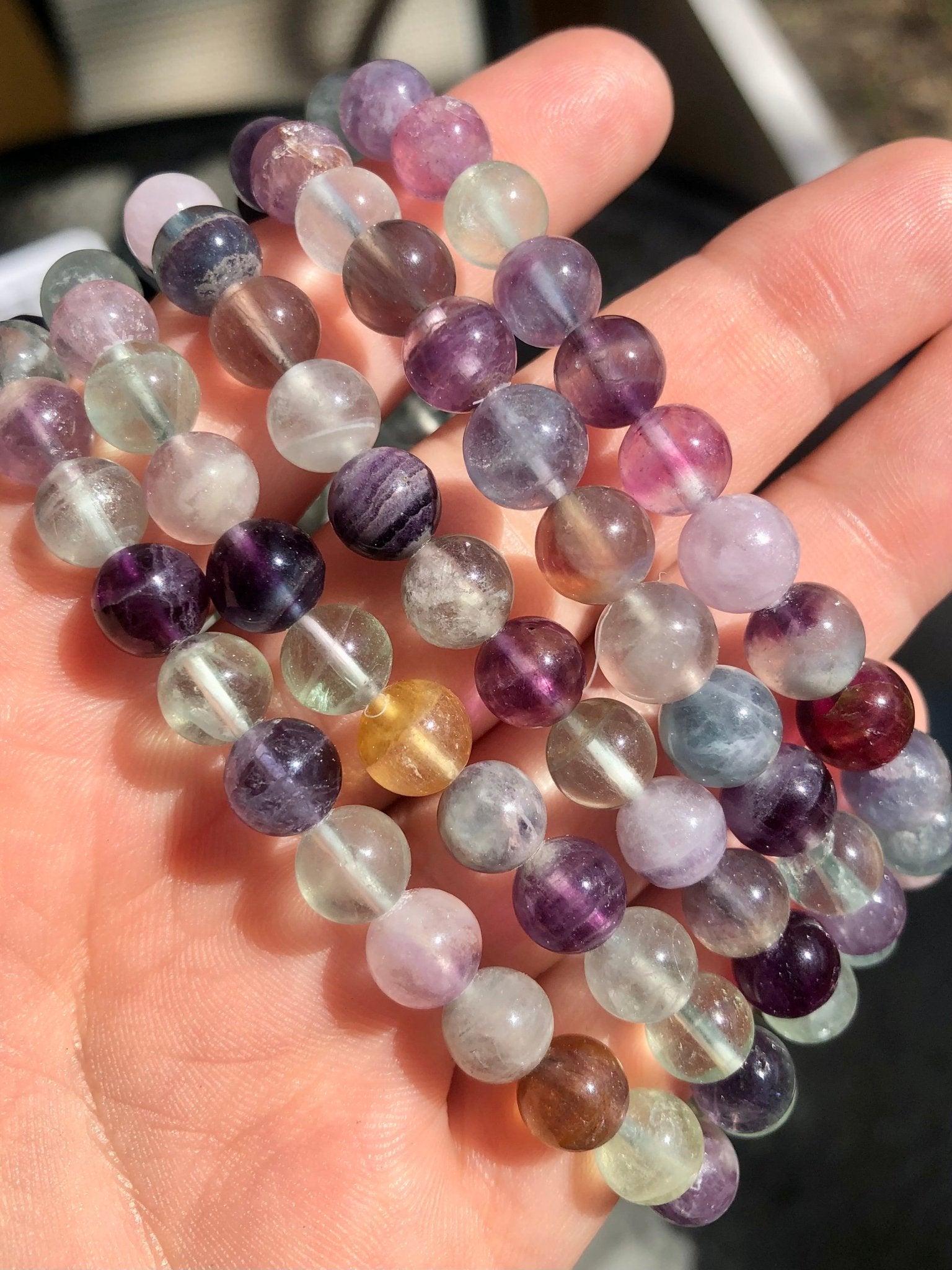 Rainbow Fluorite 8mm Bracelet – Balance & Mental Clarity