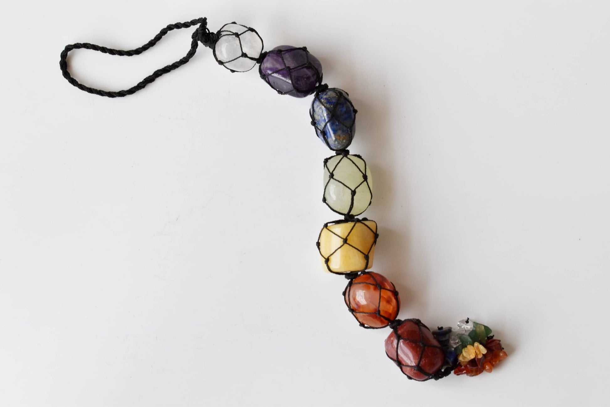 Seven Chakra Hanging Crystal Charm – Energy Balancing & Protection